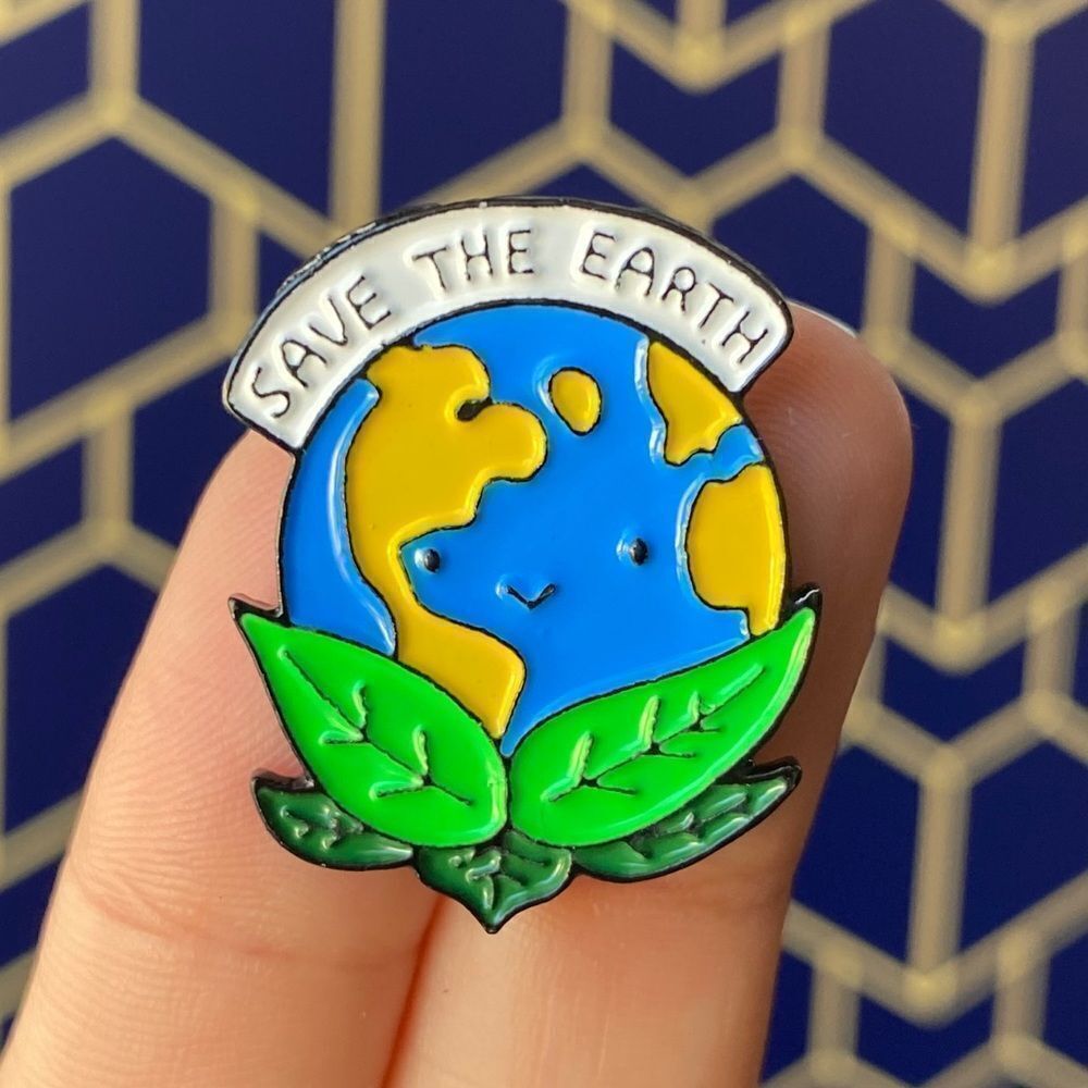 Save the Earth Enamel Pin/ Brooch Lapel